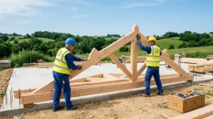 comment faire une charpente en bois 2 pentes