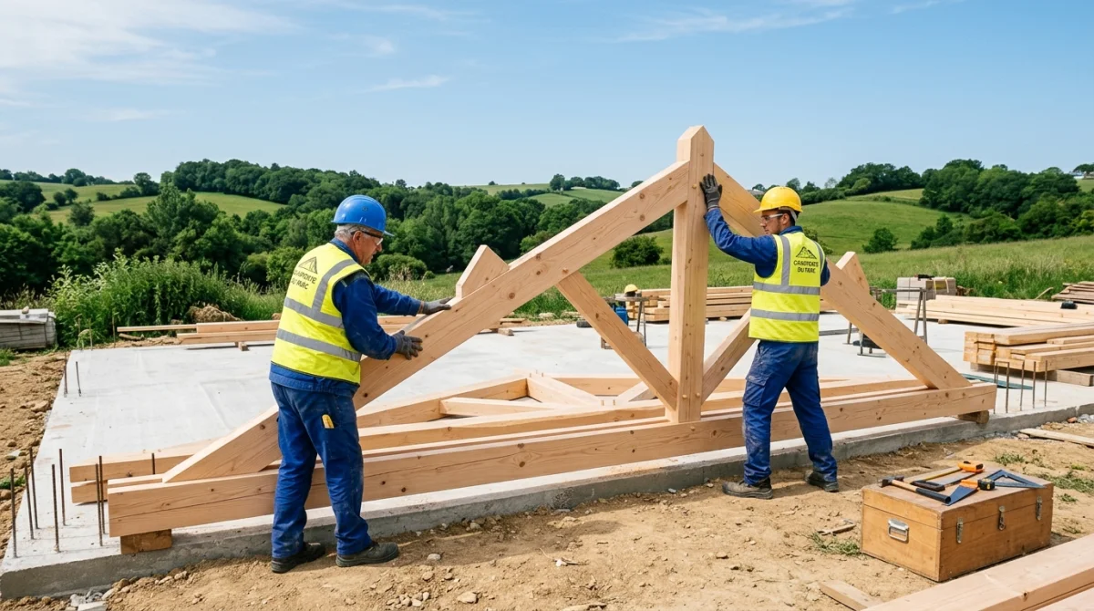 comment faire une charpente en bois 2 pentes