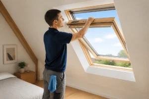 comment nettoyer un velux en hauteur