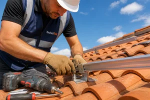 comment fixer panneau solaire sur toit tuile