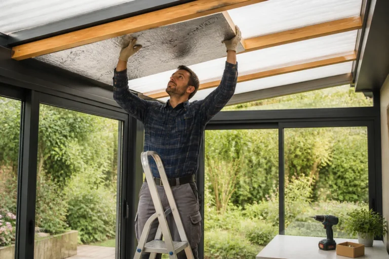 comment isoler un toit de véranda en polycarbonate
